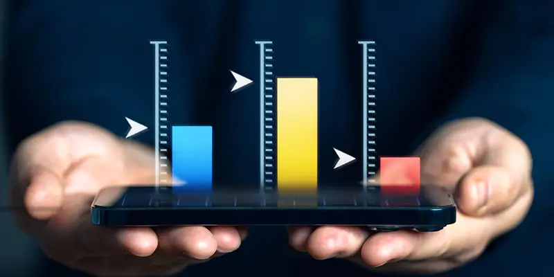Product performance insights displayed on a mobile device